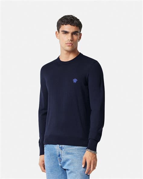 versace collection ombré wool sweater|Embroidered Wool.